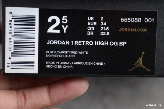 001 1  Black Jordan 555088 Kids 555088 Kid OG Bred Banned Retro  High 001 Red Air 0601